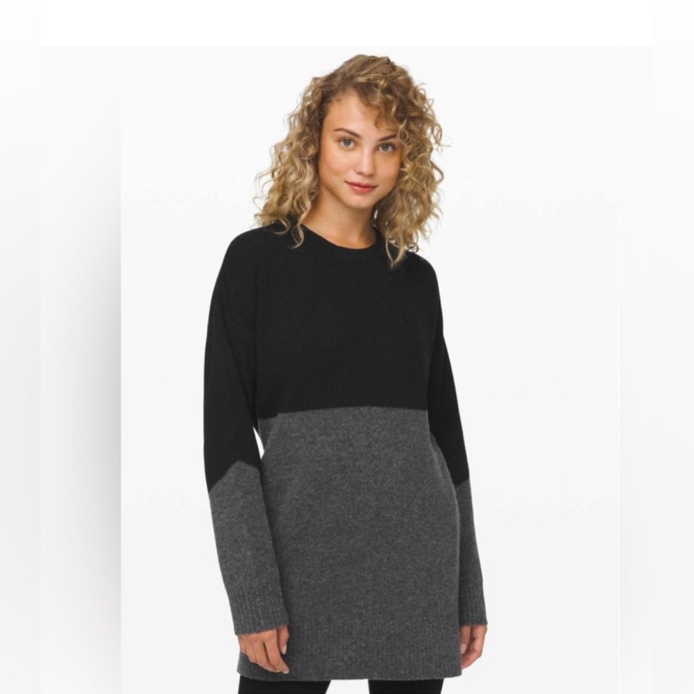 Lululemon restful intention wool / cashmere blend sweater dress size 10 - Picture 2 of 3